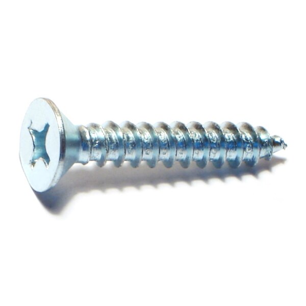 Midwest Fastener Sheet Metal Screw, #14 x 1-1/2 in, Zinc Plated Steel Flat Head Phillips Drive, 100 PK 03041 - main